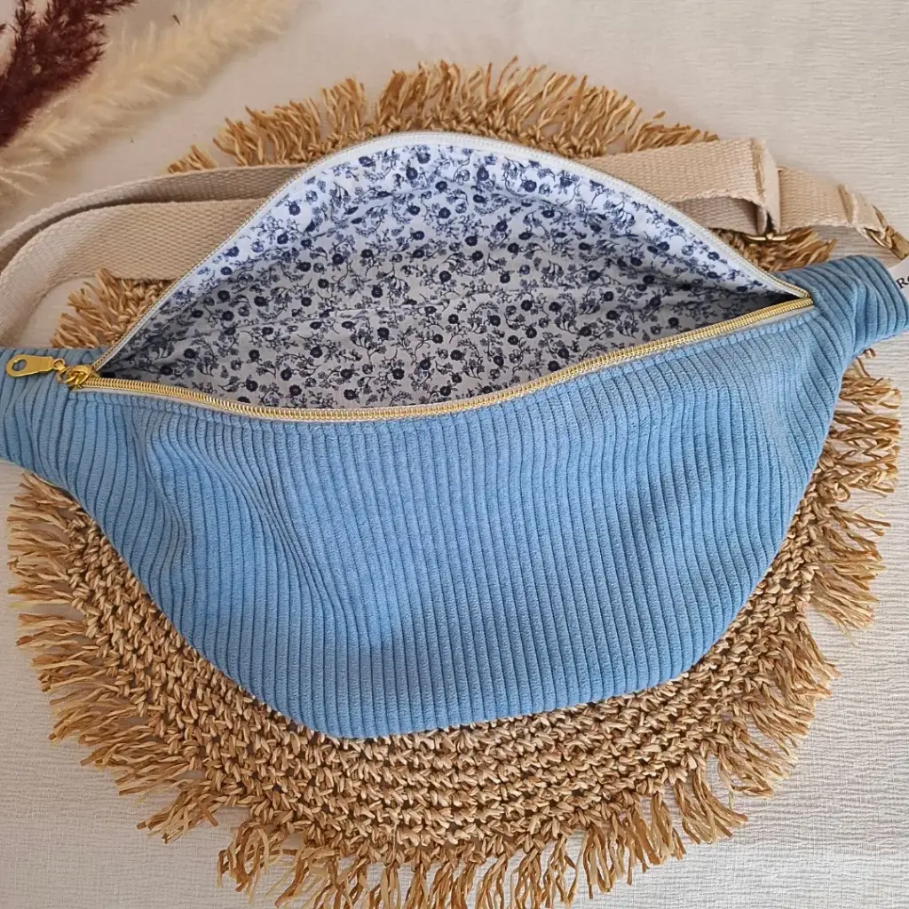 Sac banane velours côtelé