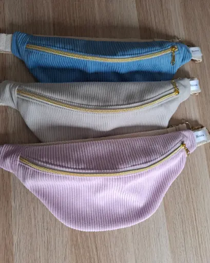Sac banane velours côtelé